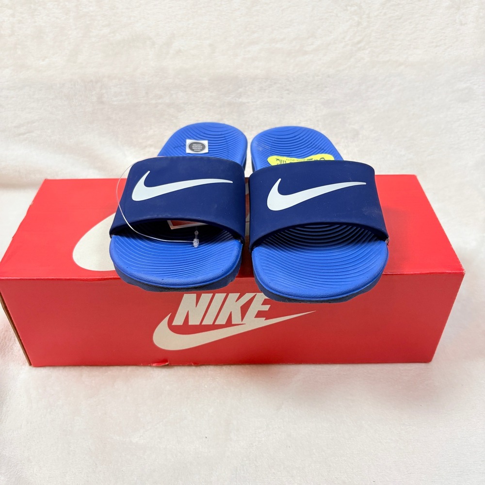 Nike Kawa Slide Kids Sz 13 C Blue Void Sandals 819352-404 New in Box - Picture 5 of 11